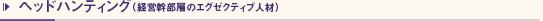 ヘッドハンティング(経営幹部層のエグゼクティブ人材)